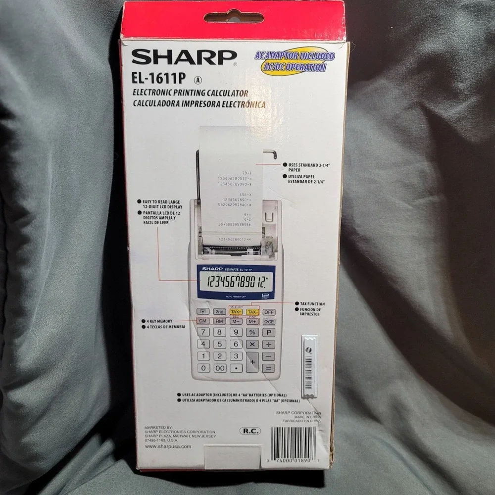 Sharp EL-1611P Printing Calculator NIB‎ Electronic/Battery